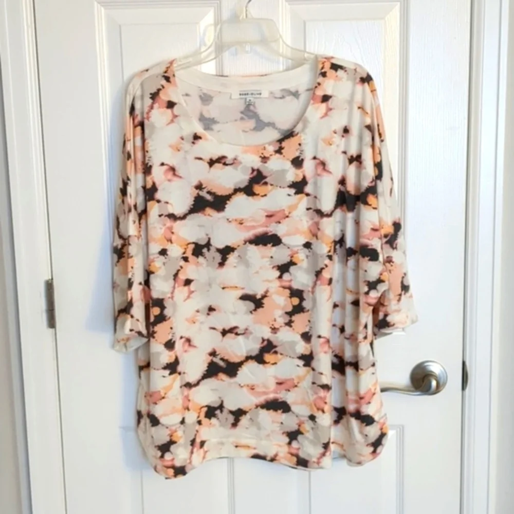 Rose + Olive Drop Shoulder Top - 2X